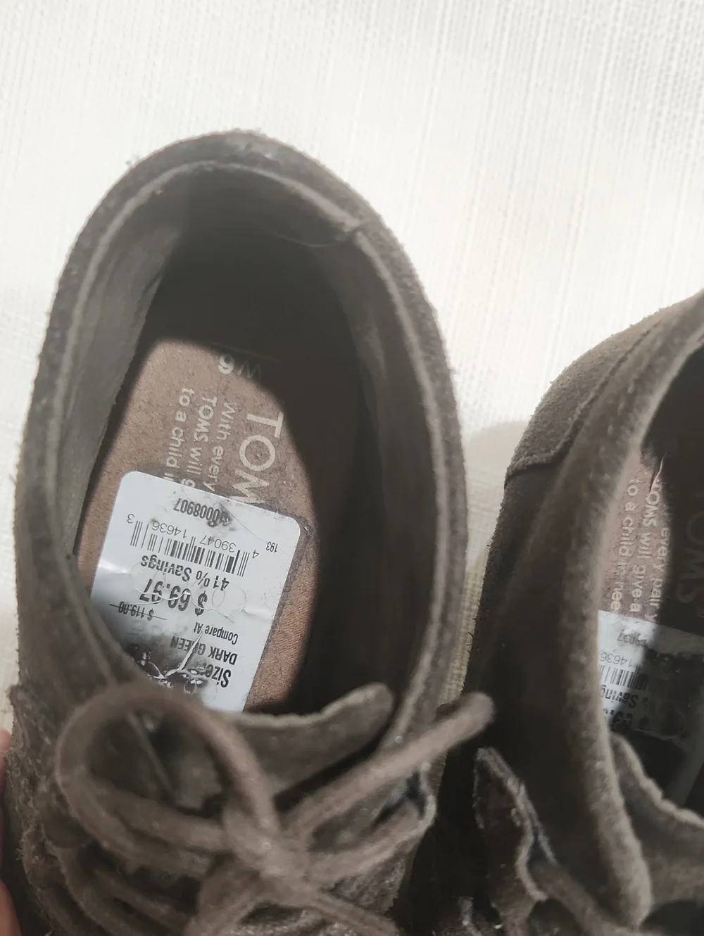 Toms Brown Suede Lace-Up Wedge Ankle Boots